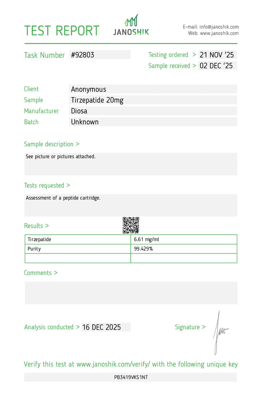 Tirzepatide 20 mg / 3 ml Prefilled Pen