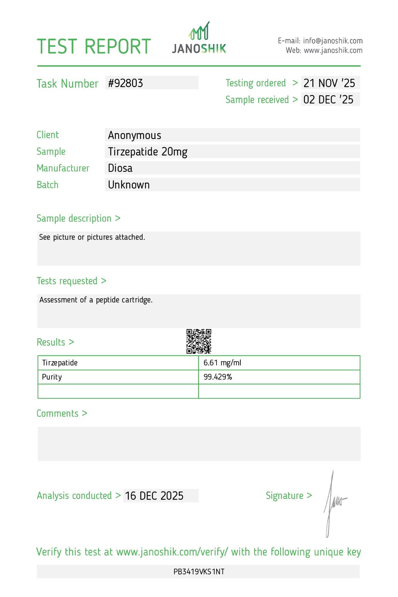Tirzepatide 20 mg / 3 ml Prefilled Pen